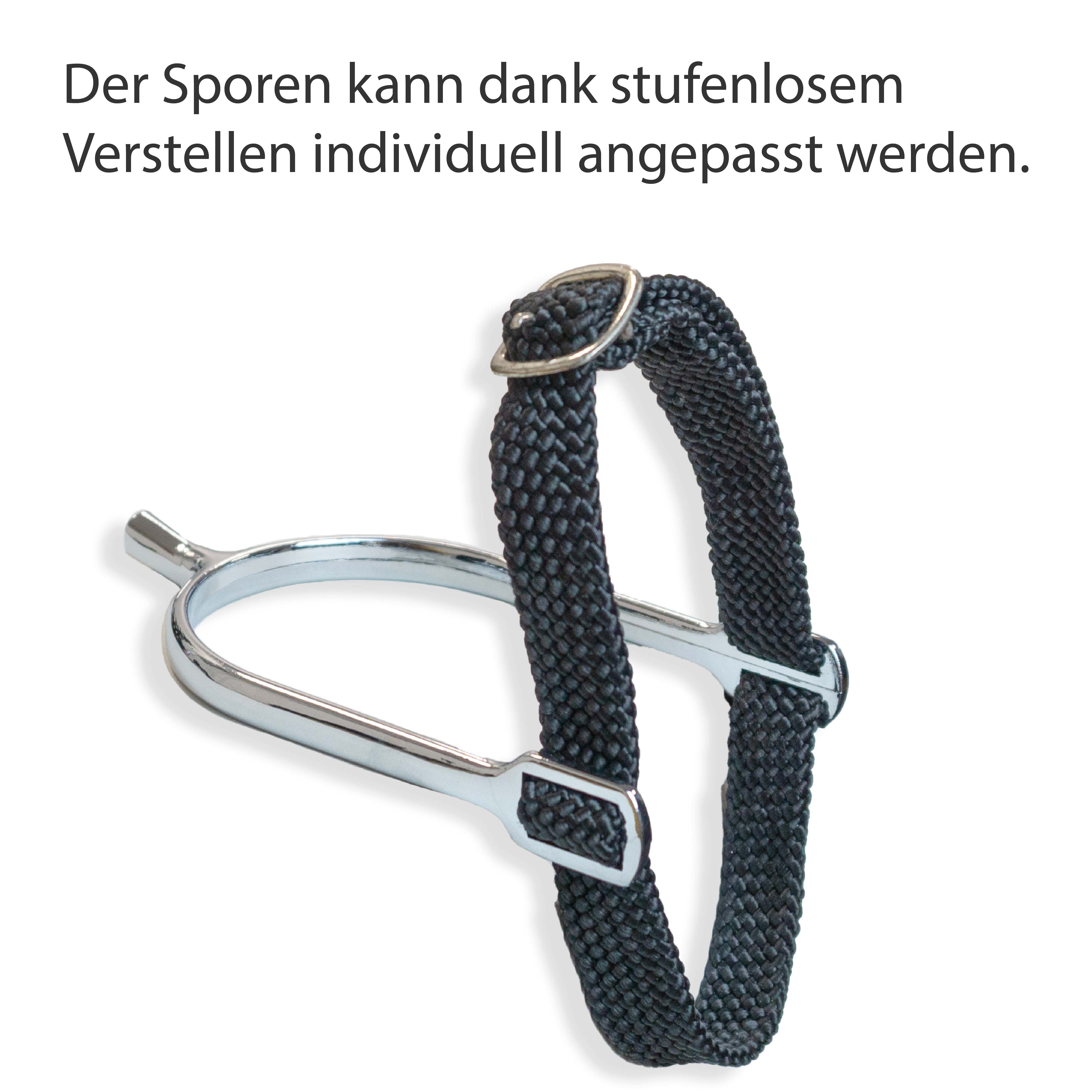 Sporenriemen in schwarz 2 Stück, größenverstellbar